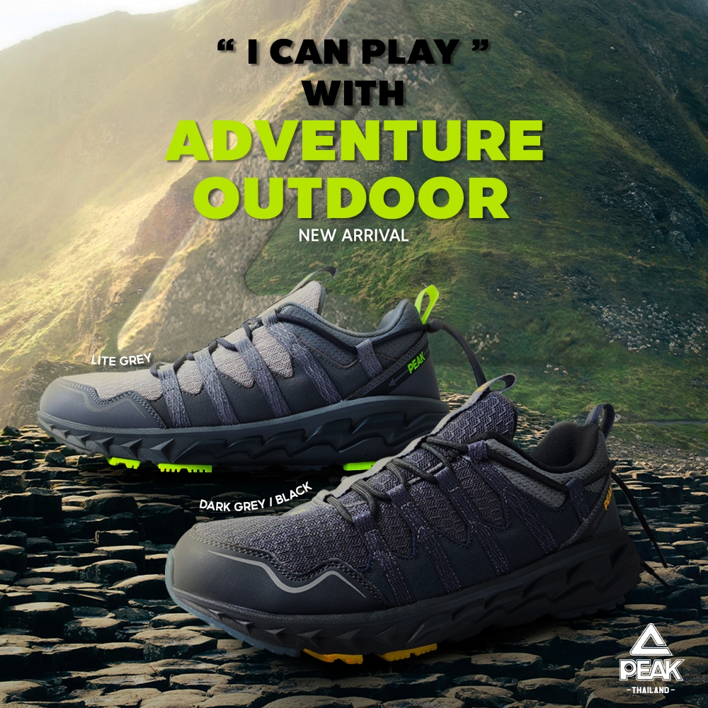 PEAK "Adventure" E11841G รองเท้าเดินป่า ปีนเขา วิ่งเทรล แคมป์ปิ้ง ทำกิจกรรม Outdoor เบา ใส่สบาย พื้นทน ระบายอากาศดี - Image 5