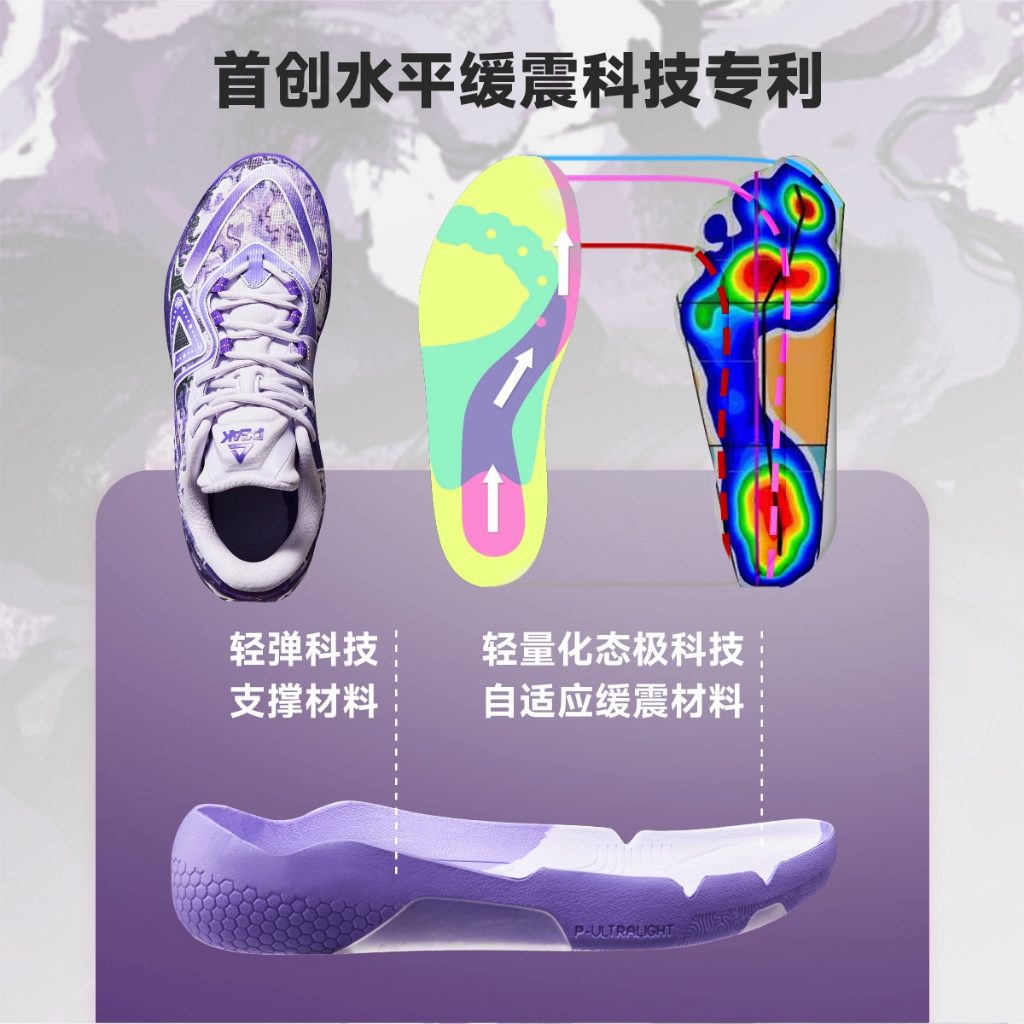 PEAK "Unmatched" รองเท้าบาสเกตบอล ข้อต่ำ พีค เบาและบางที่สุด พื้นทนปูน ตอบสนองไว ควบคุมการเคลื่อนไหวดี DA510561 DA521001 - Image 8